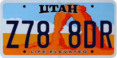 UT license plate Z788DR