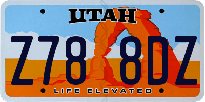UT license plate Z788DZ