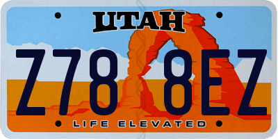 UT license plate Z788EZ