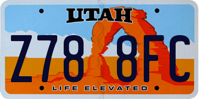 UT license plate Z788FC