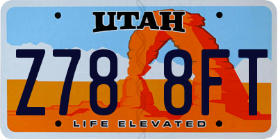 UT license plate Z788FT