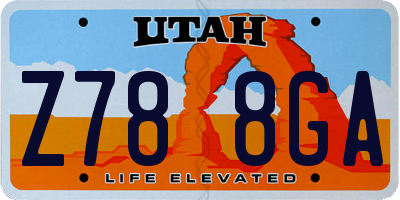 UT license plate Z788GA