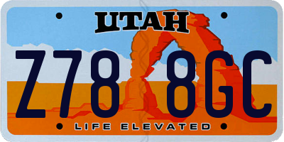 UT license plate Z788GC