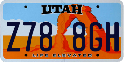 UT license plate Z788GH