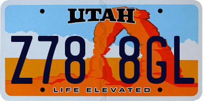 UT license plate Z788GL