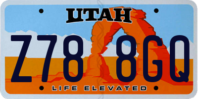 UT license plate Z788GQ