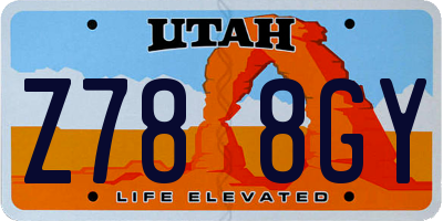 UT license plate Z788GY