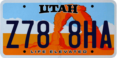 UT license plate Z788HA