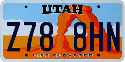UT license plate Z788HN