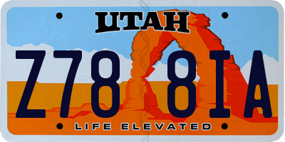 UT license plate Z788IA