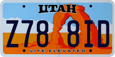 UT license plate Z788ID