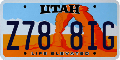 UT license plate Z788IG