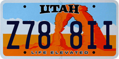 UT license plate Z788II