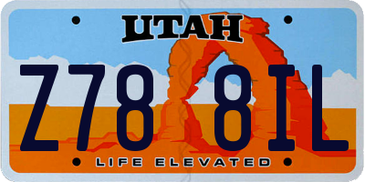 UT license plate Z788IL