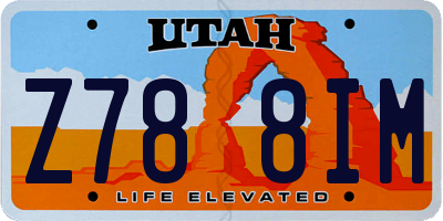 UT license plate Z788IM