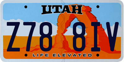 UT license plate Z788IV