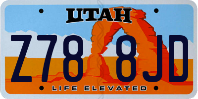 UT license plate Z788JD