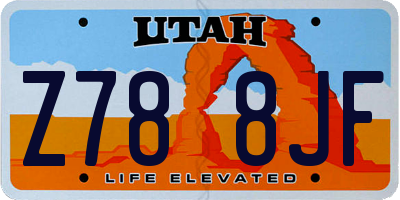UT license plate Z788JF