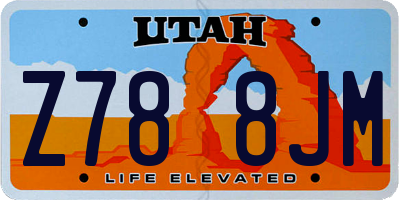 UT license plate Z788JM