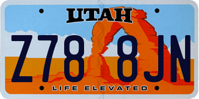 UT license plate Z788JN