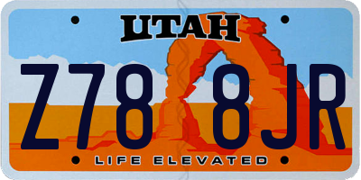 UT license plate Z788JR
