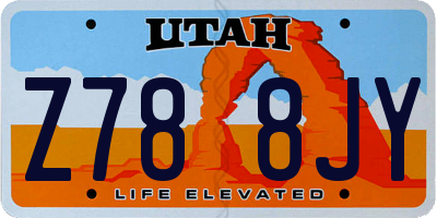 UT license plate Z788JY
