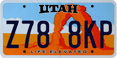 UT license plate Z788KP