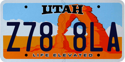 UT license plate Z788LA