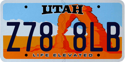 UT license plate Z788LB