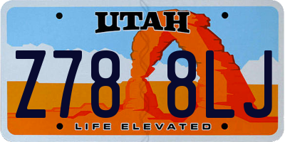UT license plate Z788LJ