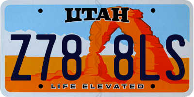UT license plate Z788LS