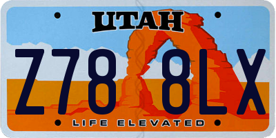 UT license plate Z788LX