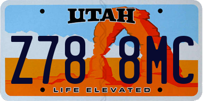 UT license plate Z788MC