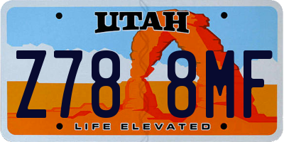 UT license plate Z788MF