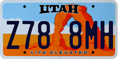 UT license plate Z788MH