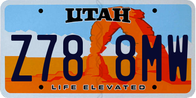 UT license plate Z788MW