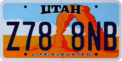 UT license plate Z788NB