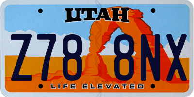 UT license plate Z788NX