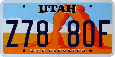 UT license plate Z788OF