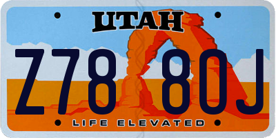 UT license plate Z788OJ