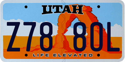 UT license plate Z788OL
