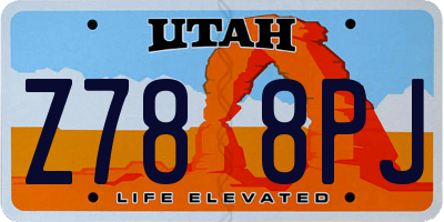 UT license plate Z788PJ