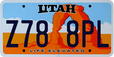 UT license plate Z788PL