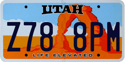UT license plate Z788PM
