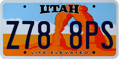 UT license plate Z788PS