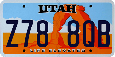 UT license plate Z788QB