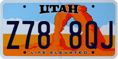 UT license plate Z788QJ