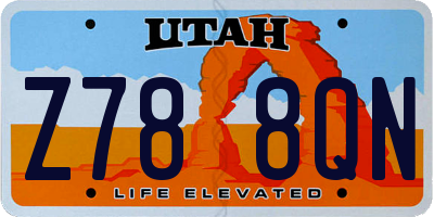 UT license plate Z788QN