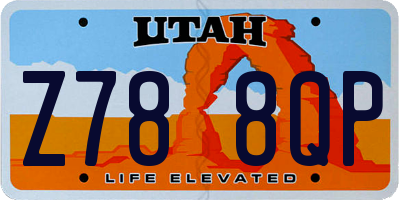 UT license plate Z788QP