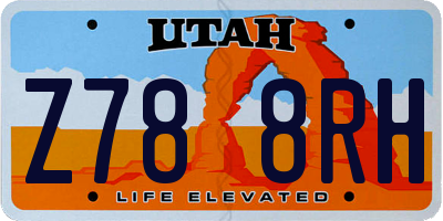 UT license plate Z788RH